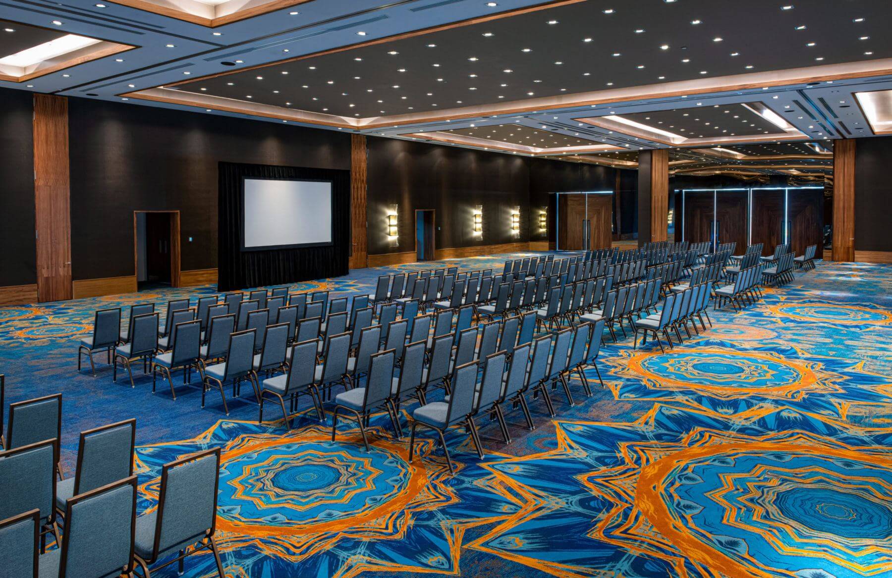 Ballroom with chairs for the event